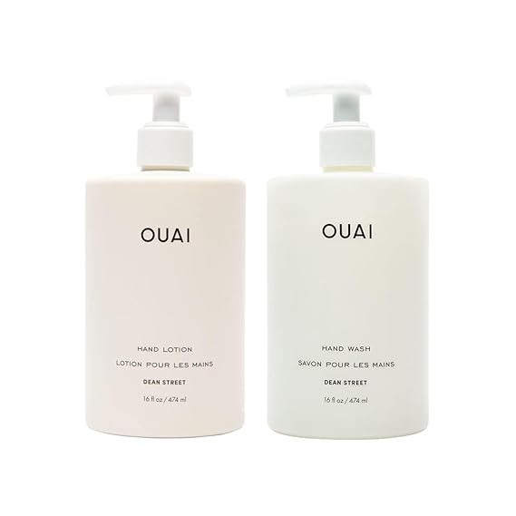 OUAI Hand Wash and Hand Lotion Set, Dean Street Scent - Moisturizes and Exfoliates with Daily Use... | Amazon (US)