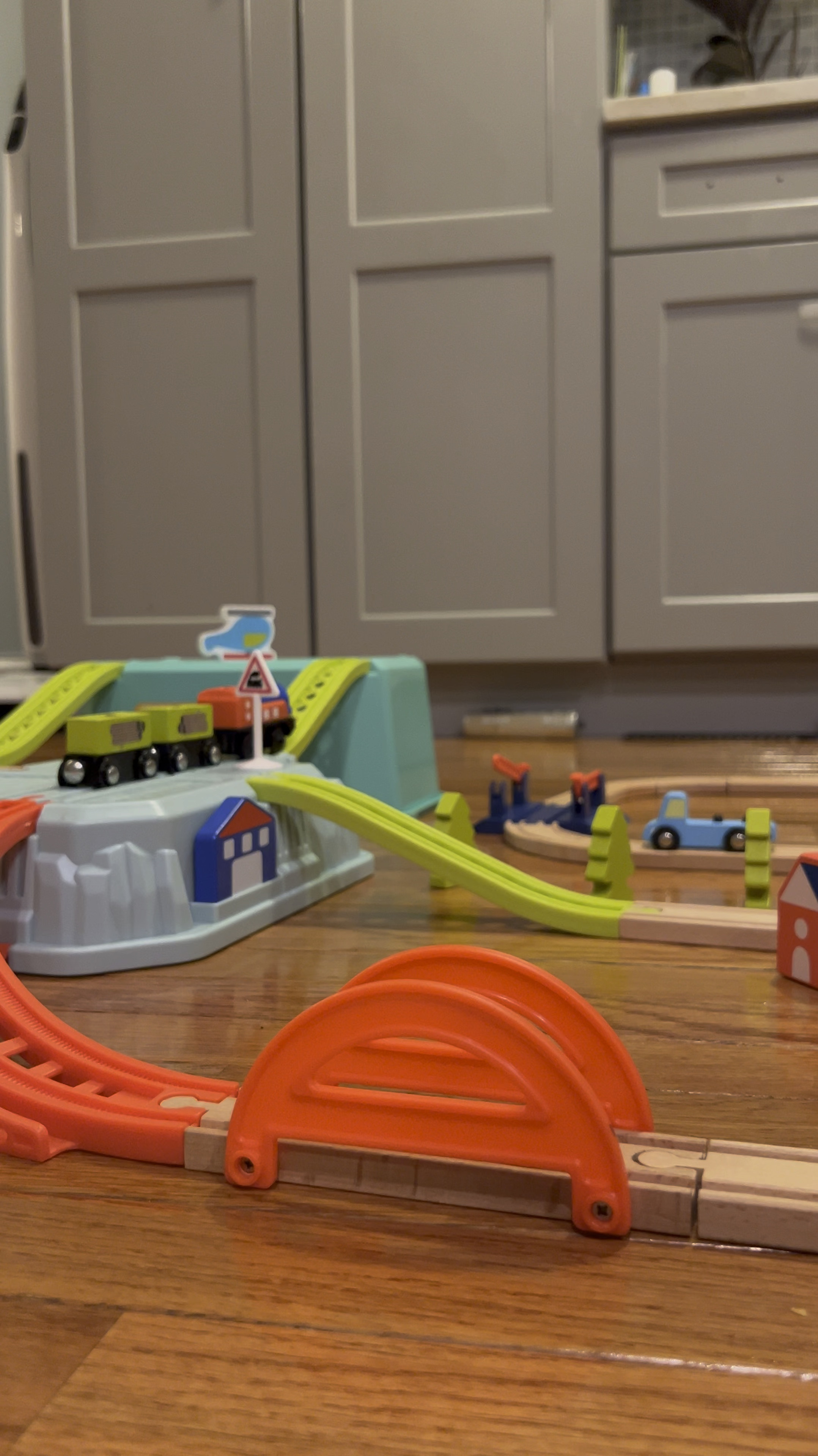 Train track set wooden for toddler boys 3-5years old 

Description
Wooden Train Tracks Toy has double-sided tracks for more hours of creativity and magnetic connections for each train. Includes - 12 2-inch Straight Tracks - 12 3.5-inch Curved Tracks - 12 6-inch Straight Tracks - 12 6-inch Curved Tracks - 4 Curved Switch Tracks –Plus A 2 Train Bonus. Train Sets Track Is 100% Compatible with Thomas, Brio, Chuggington Railway and All Major Brands Toy train sets are great for learning shapes and matching parts to each other. The toy train has high-quality wood . Wooden toy train fits on the most wooden train

#LTKKids #LTKSeasonal #LTKCon