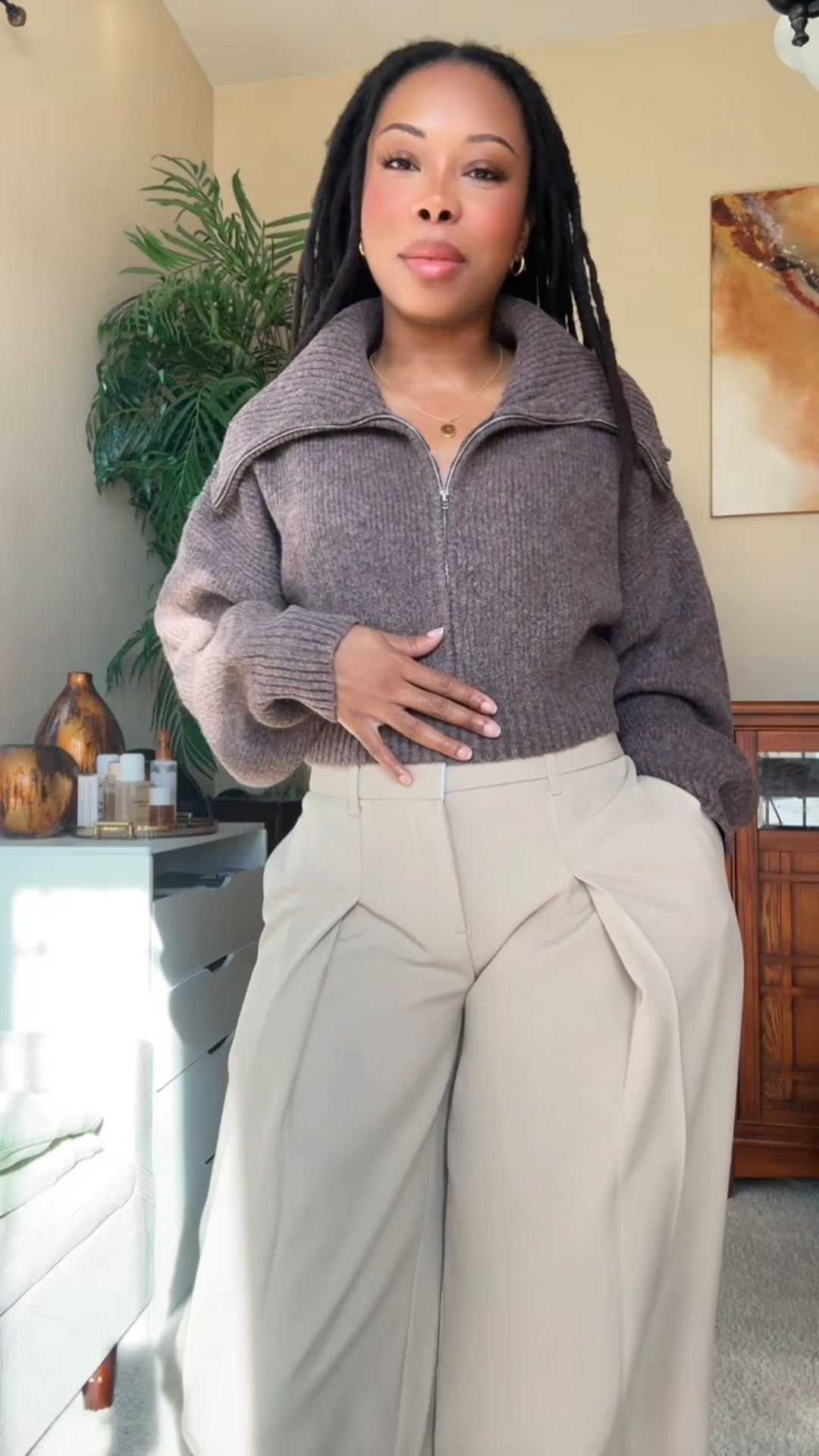 Absolutely LOVE this sweater so much I had to get the brown 😍. 

#LTKWorkwear #LTKPetite #LTKootd