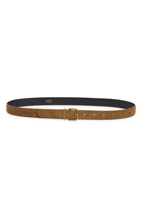 Vince Suede Belt in Elmwood at Nordstrom, Size Large | Nordstrom