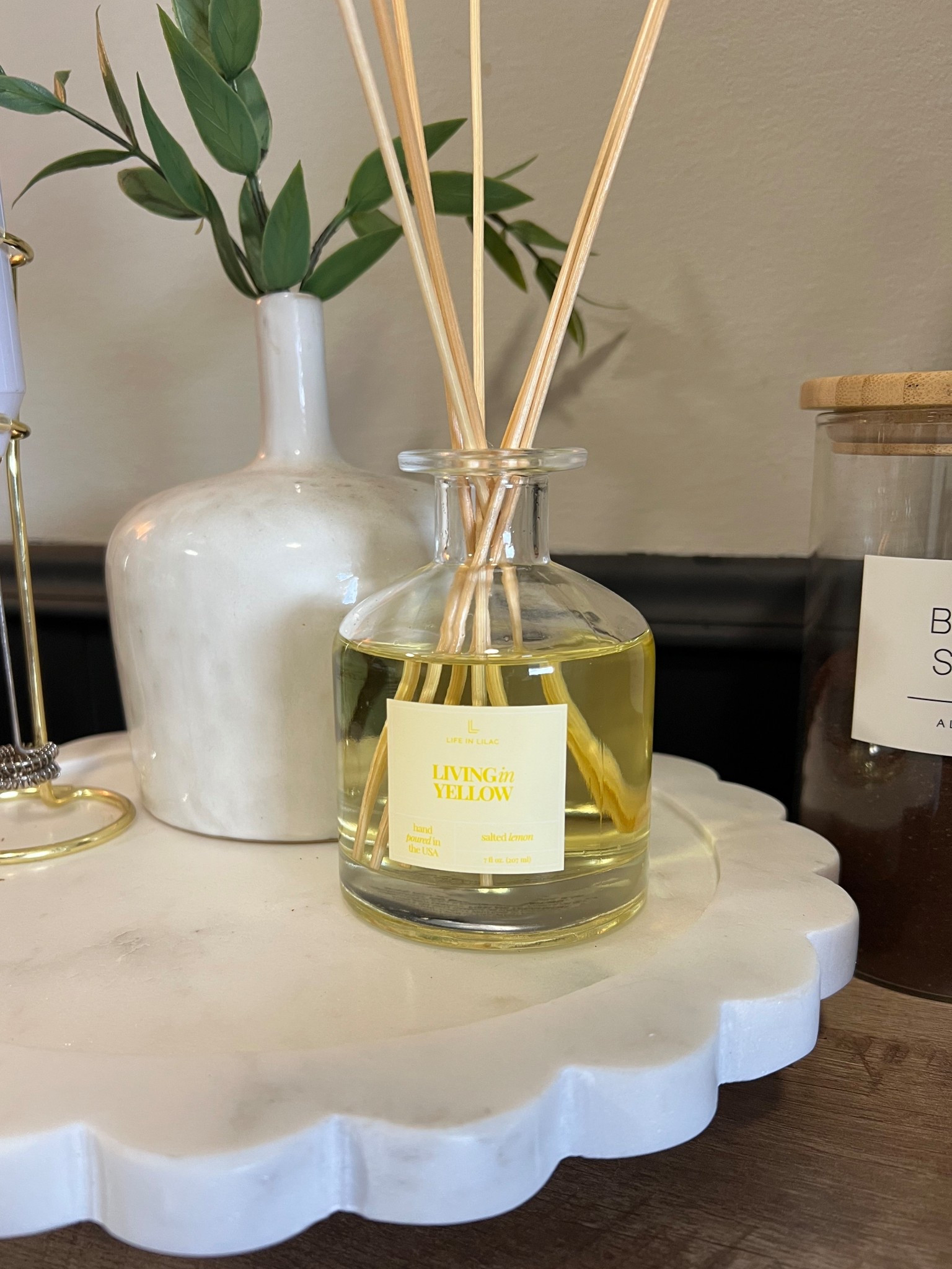 Living in Yellow diffuser from Life in Lilac! Candle + diffuser for $60 🙌🏼 Smells like spring lemons 🍋 

#LTKGiftGuide #LTKSeasonal #LTKHome