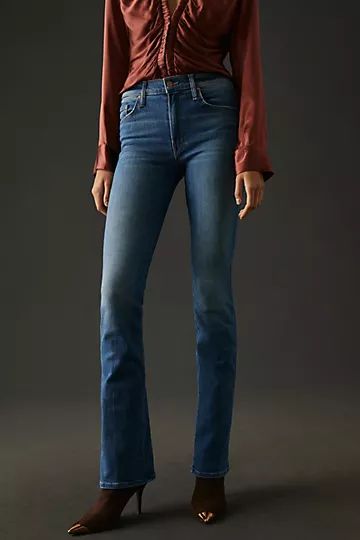 MOTHER The Double Insider Heel Mid-Rise Bootcut Jeans | Anthropologie (US)