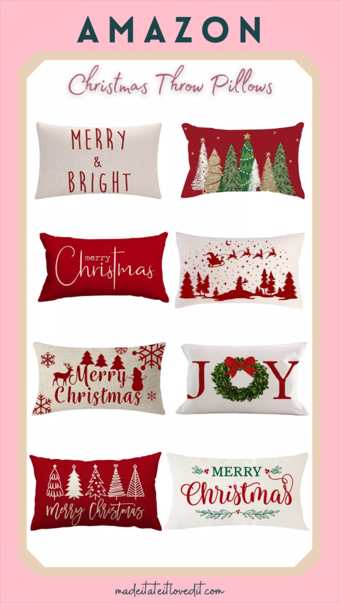 Cozy Christmas Throw Pillows for a Festive Home
