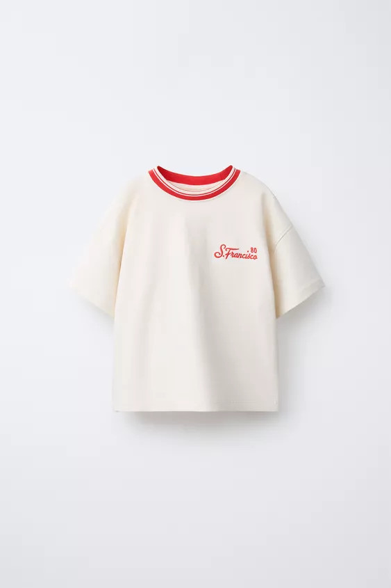 EMBROIDERED SLOGAN T-SHIRT | Zara UK