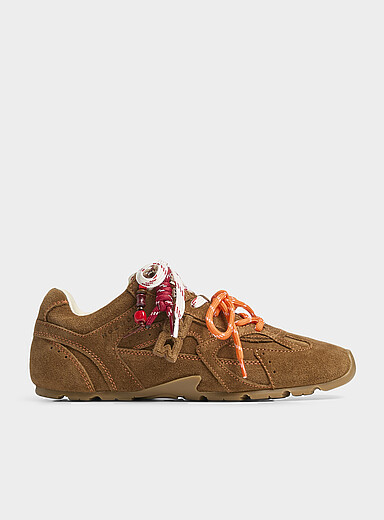 Tan suede Atlas sneakers | Simons