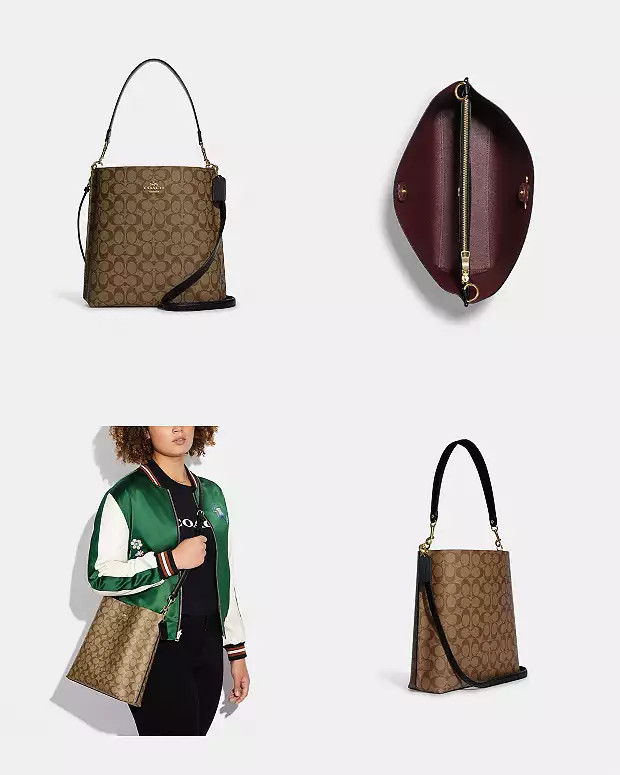 Mollie Bucket Bag In Signature Canvas | Coach Outlet US