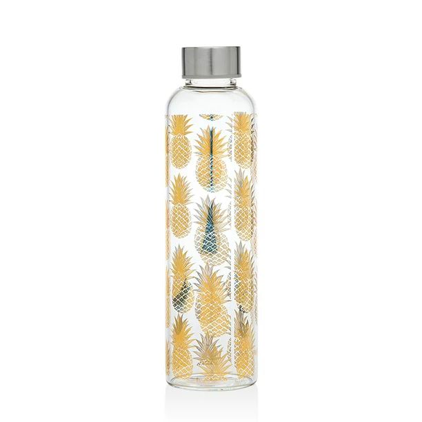 Godinger Glass Water Bottle Pineapple design - Walmart.com | Walmart (US)