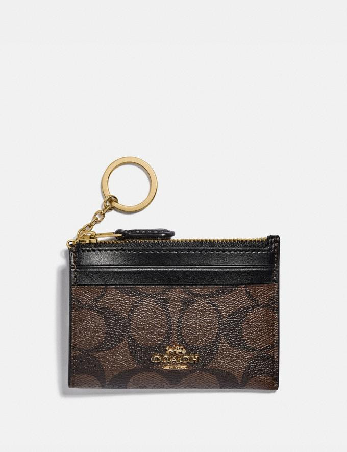 Mini Skinny Id Case in Signature Canvas | Coach Outlet US