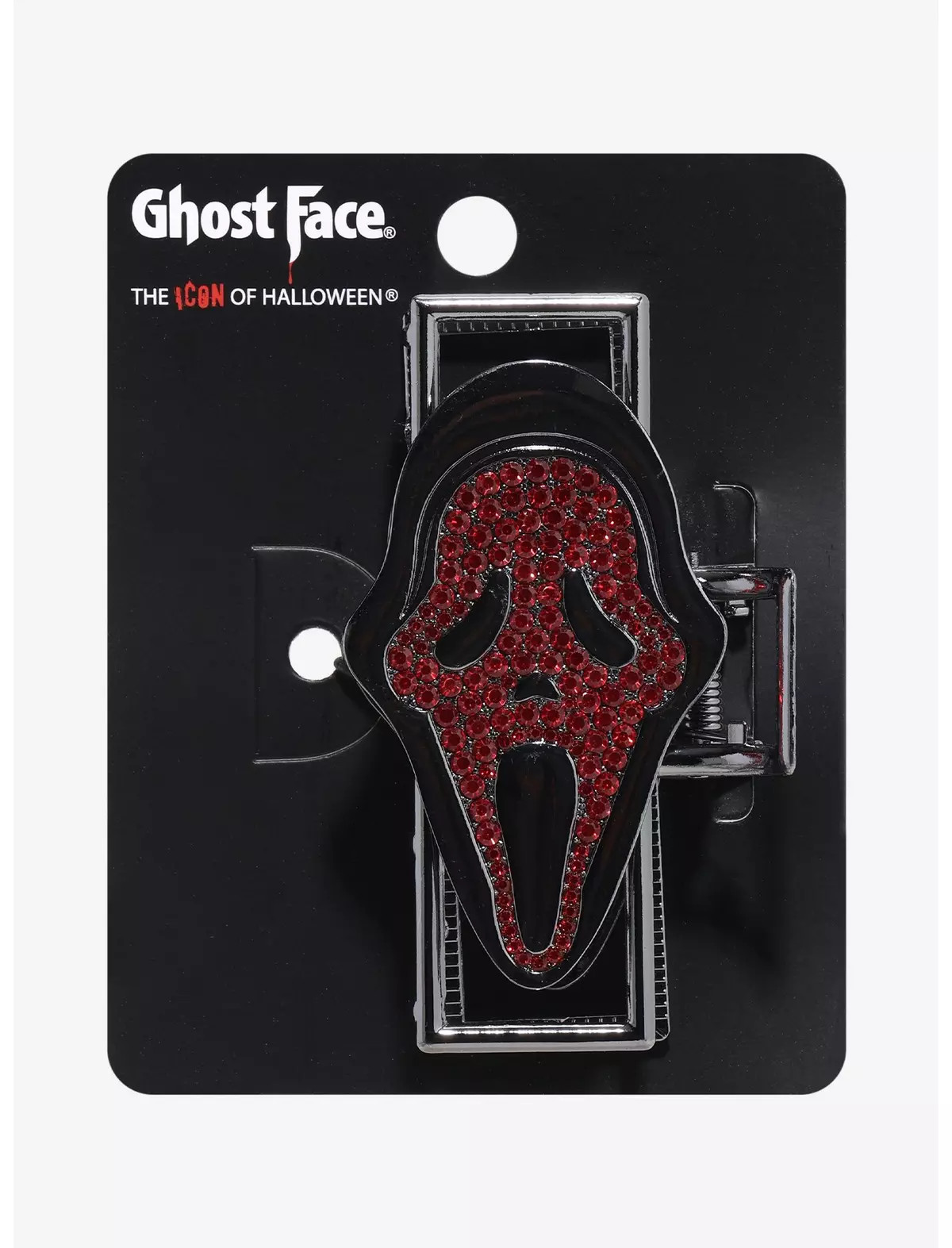 Ghost Face Rhinestone Face Claw Hair Clip | Hot Topic | Hot Topic