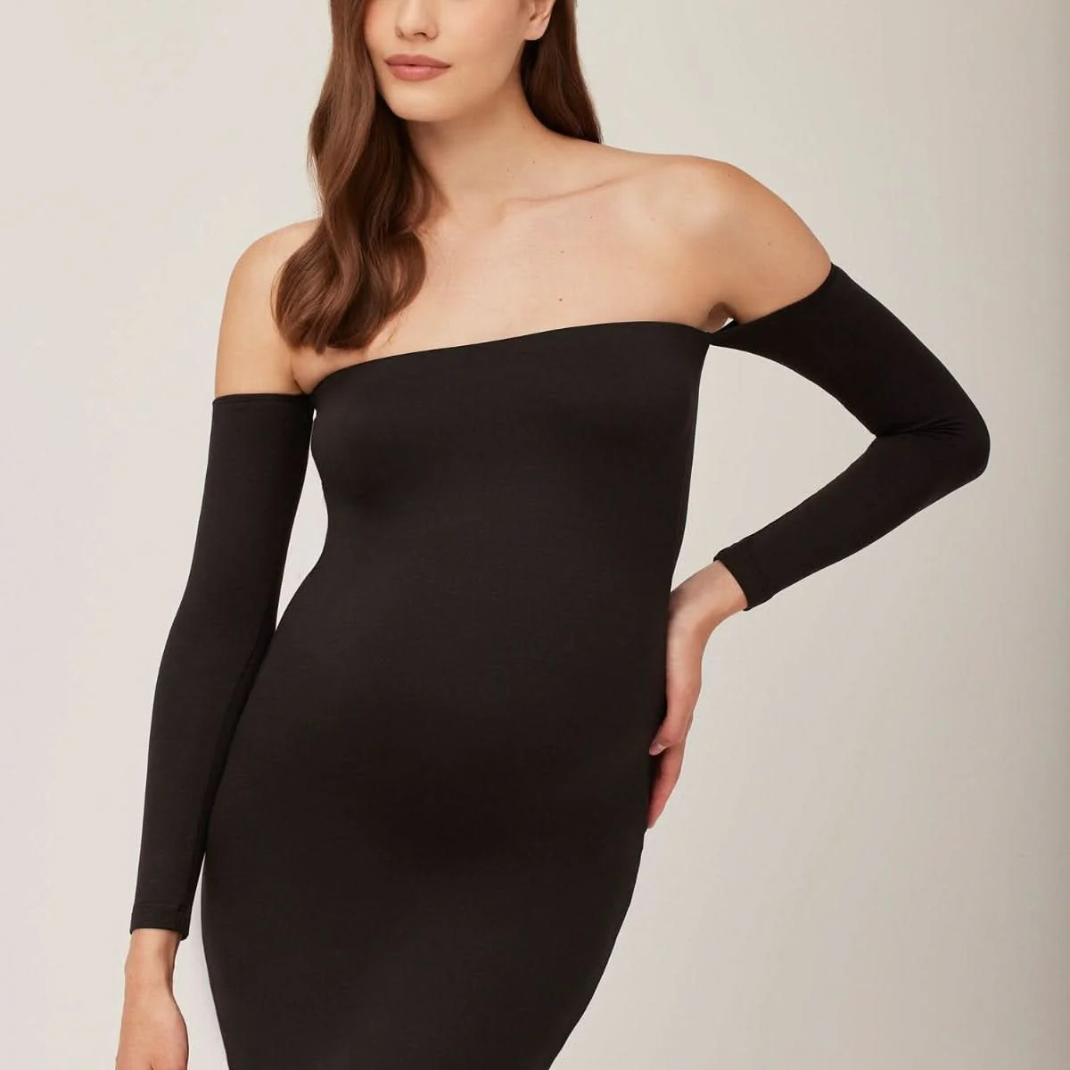 The Angelina Off-Shoulder Maternity Maxi Dress | Shop Bumpsuit Maternity Maxi Baby Shower Dresses | BUMPSUIT