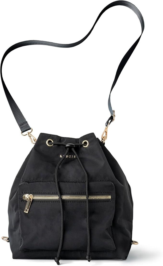 KEDZIE Aries Convertible Bucket Bag 3-Way Backpack Crossbody Strap Purse for Women | Amazon (US)
