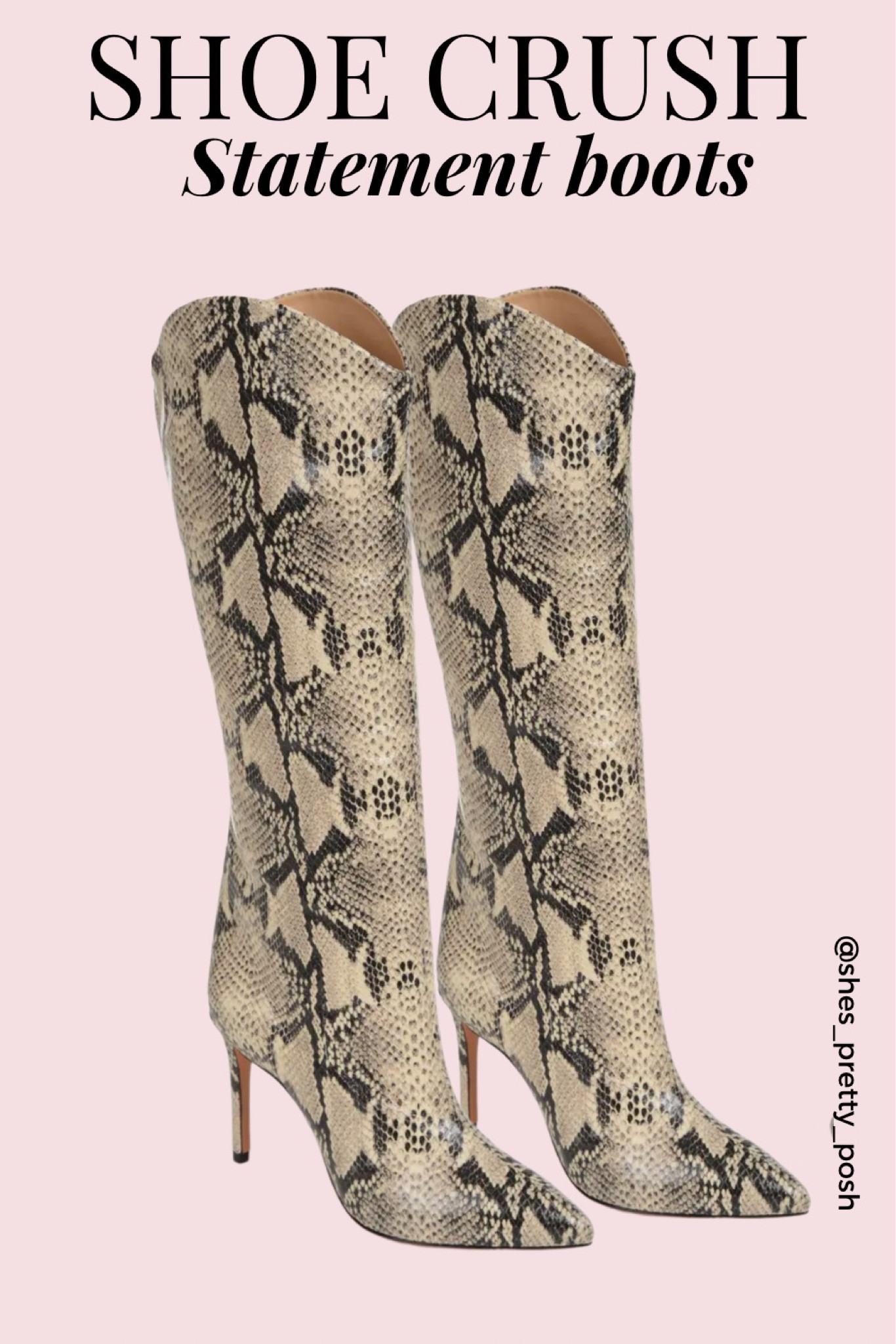 Every girl needs a pair of statement boots. This pair of snakeskin boots caught my eye! #statement #boots #snakeskin 

#LTKstyletip #LTKshoecrush #LTKSeasonal