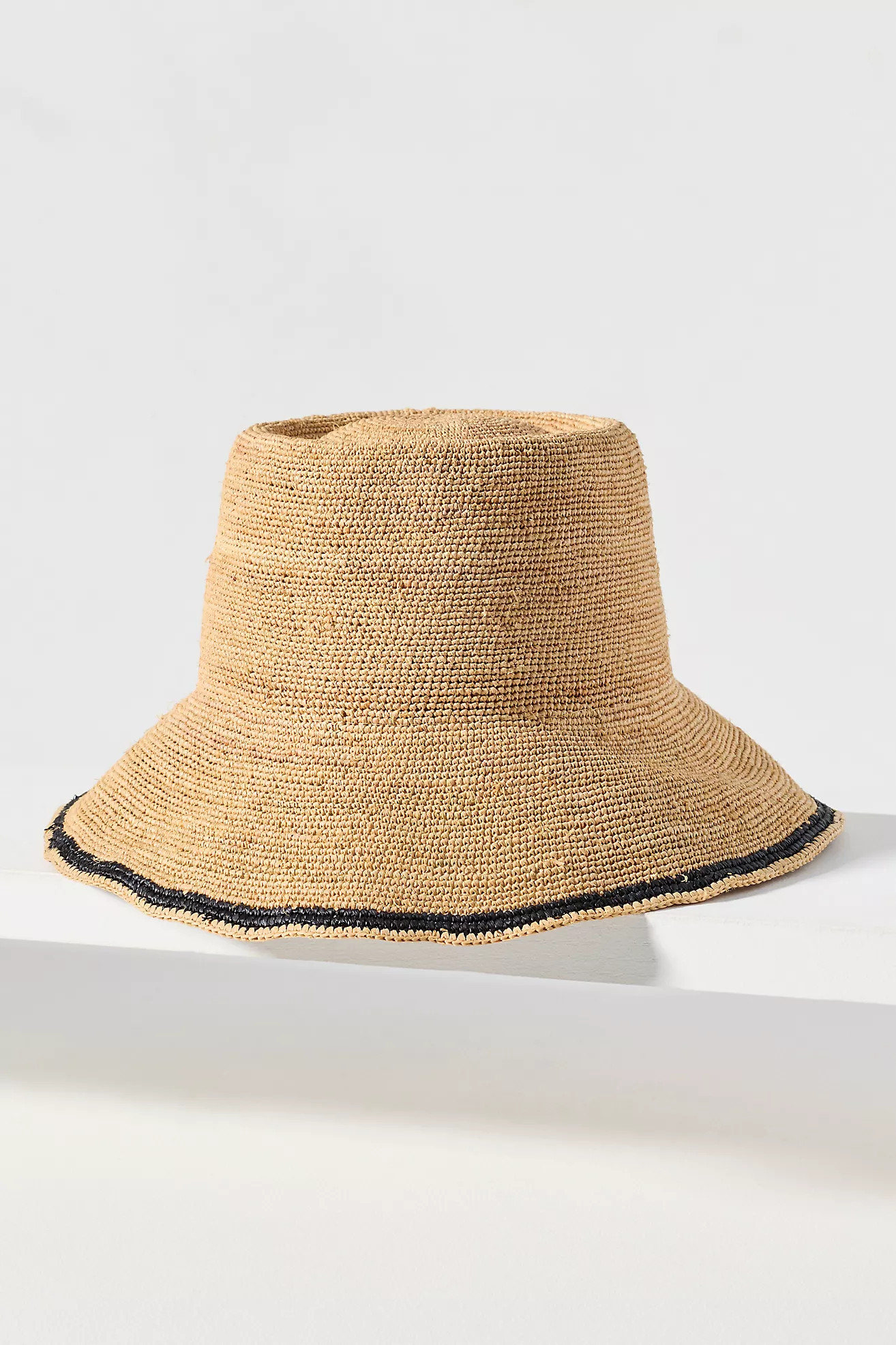 Hat Attack Stripe Raffia Bucket Hat | Anthropologie (US)