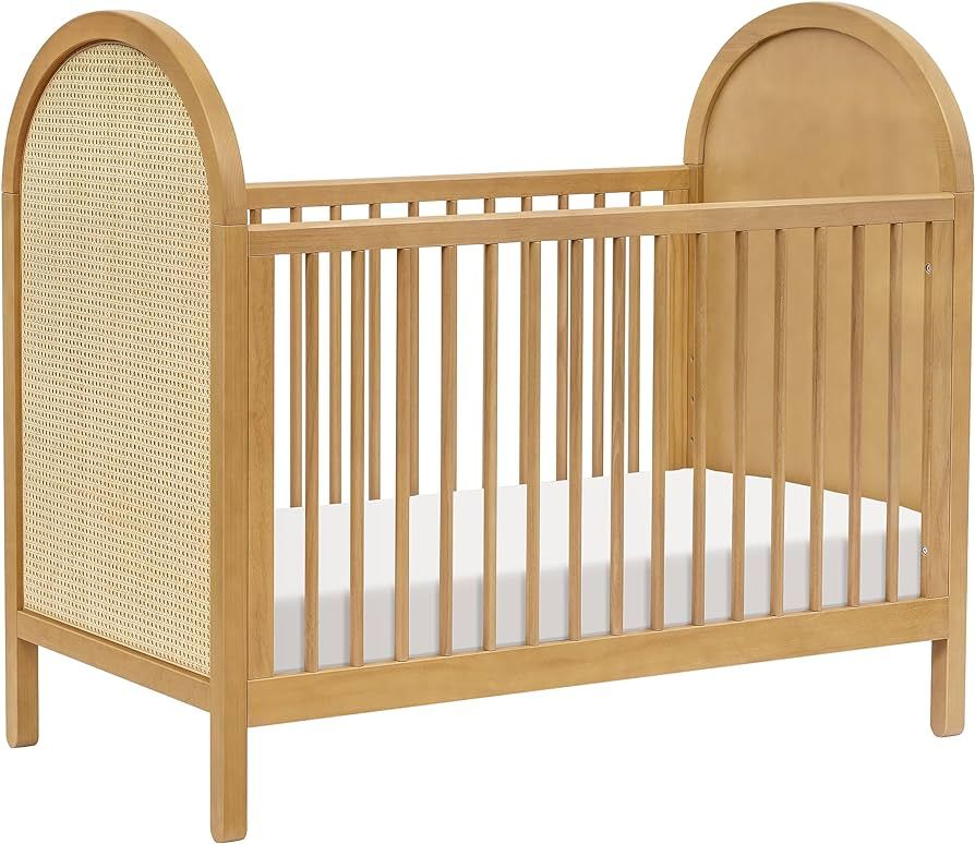 Babyletto Bondi Cane 3-in-1 Convertible Crib with Toddler Bed Conversion Kit in Honey with Natura... | Amazon (US)