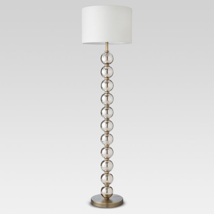 Mercury Glass Stacked Ball Floor Lamp Brass - Threshold™ | Target