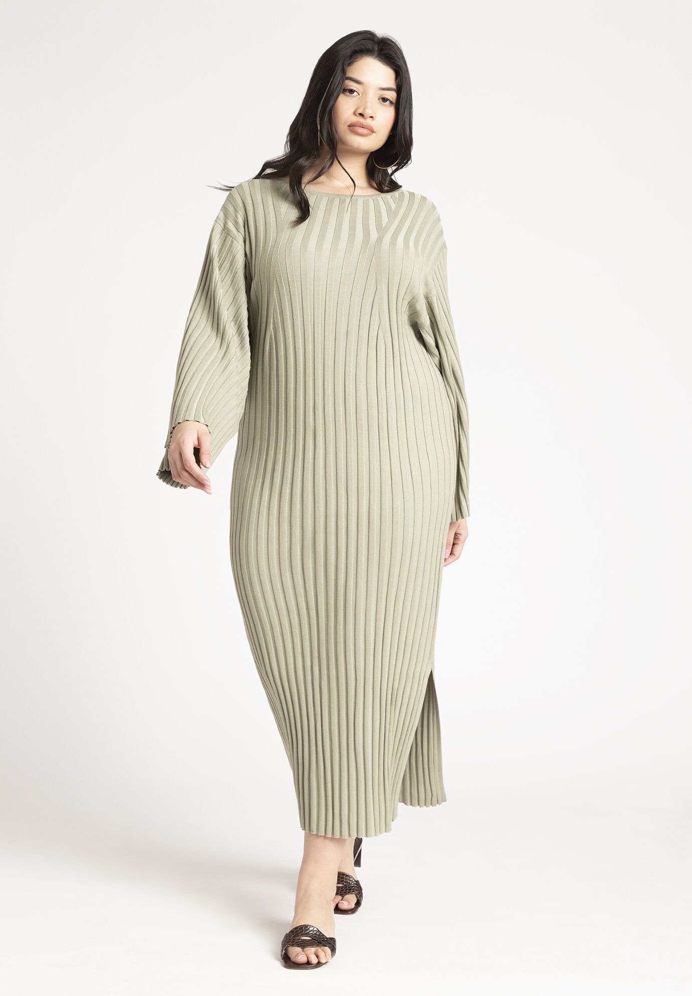 Wide Sleeve Maxi Sweater Dress | Eloquii