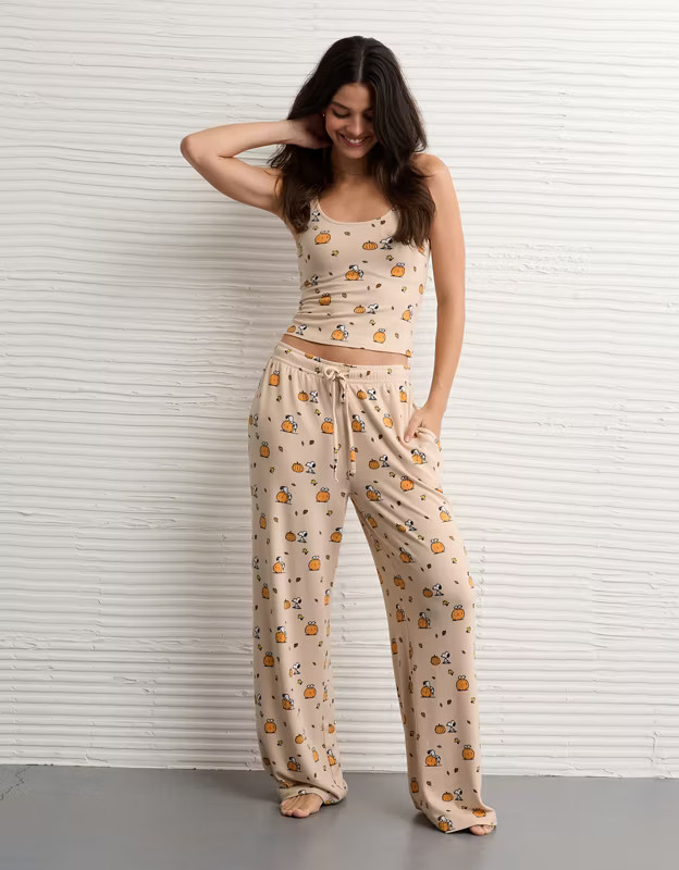 AE Luxe Plush Snoopy Halloween PJ Set | American Eagle Outfitters (US & CA)