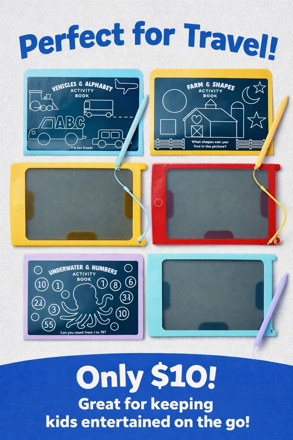 These reusable drawing tablets are only $10 and keep kids entertained on car rides, flights, and restaurants. No mess + easy to throw in your bag.

Such a good find!

#momfinds #momlife #travelwithkids #toddleractivities #momhack #kidsactivities #momfavorites #budgetfinds #targetfinds #amazonfinds

#LTKTravel #LTKKids #LTKmomlife