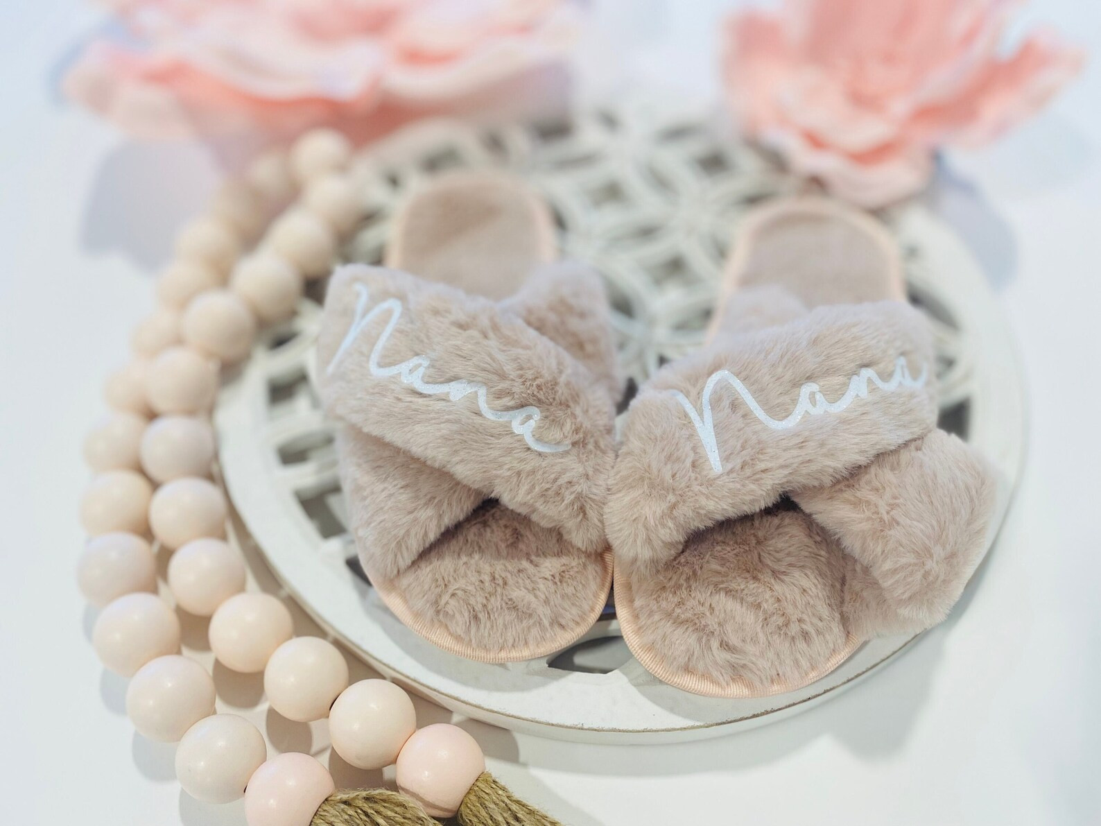 Fluffy Slippers With Customized Title or Name Birthday Gift - Etsy | Etsy (US)