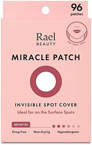 Rael Miracle Invisible Spot Cover - Hydrocolloid, Acne Pimple Absorbing Cover, Blemish Spot, Skin... | Amazon (US)