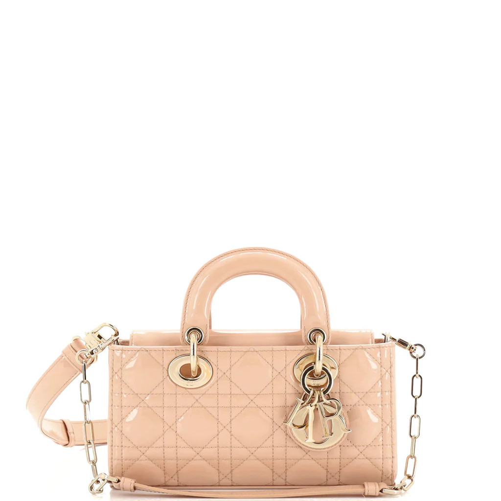 Lady D-Joy Bag Cannage Quilt Patent Small | Rebag
