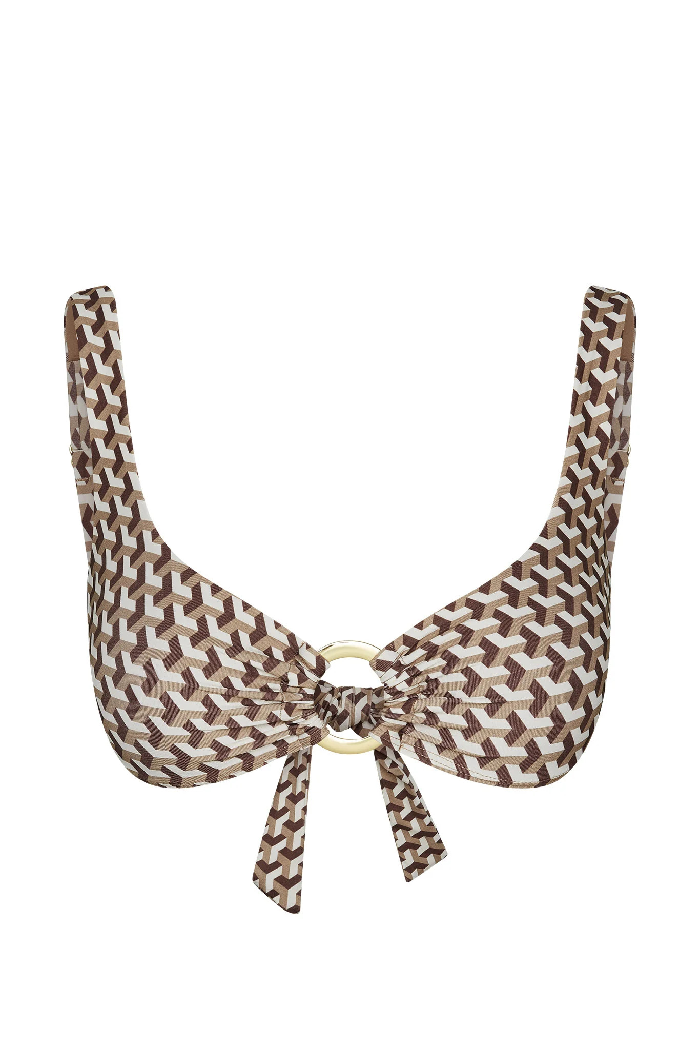 Barbuda Top - Husk Geo | Monday Swimwear