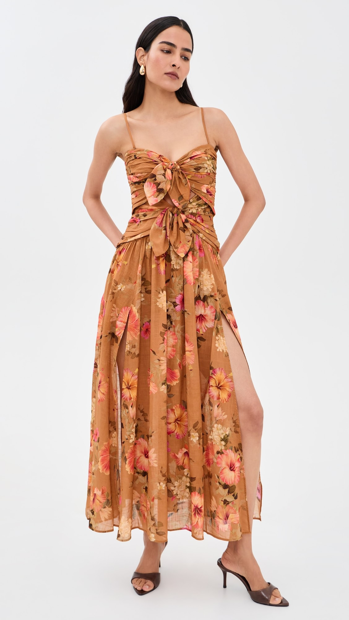 Mahon Tie Front Midi Dress | Shopbop