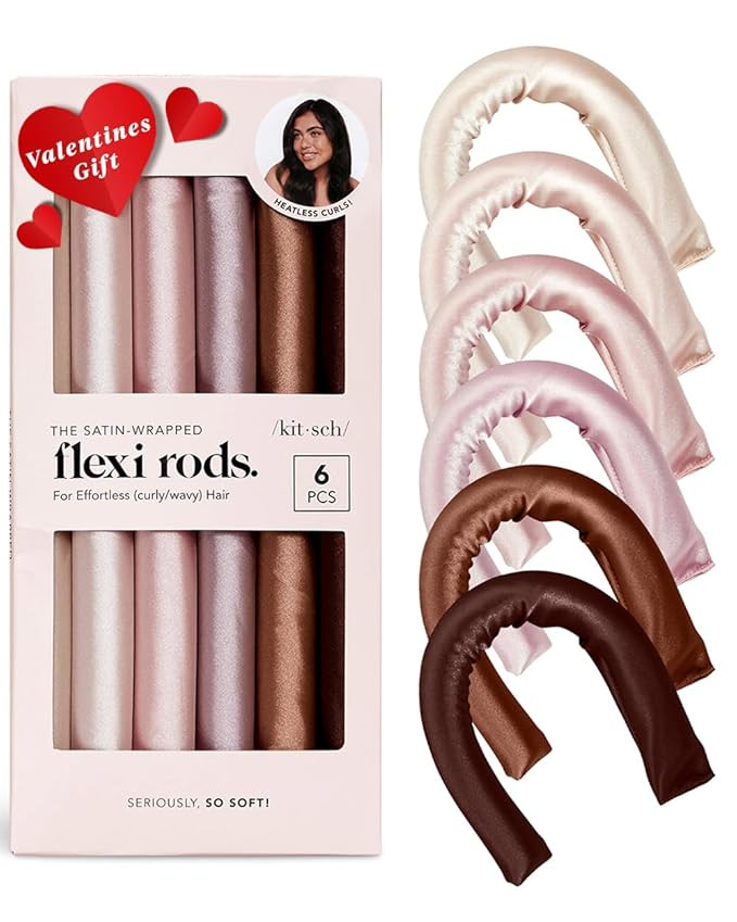 Kitsch Satin Heatless Curling Rod - Heatless Hair Curler for Overnight Curls, Soft Hair Curlers t... | Amazon (US)