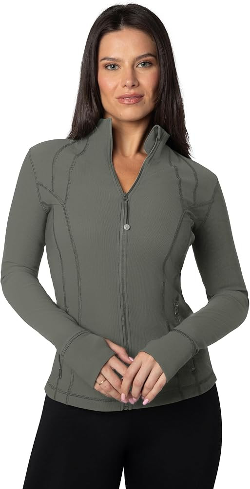 90 Degree By Reflex Women’s Lightweight, Full Zip Running Track Jacket | Amazon (US)