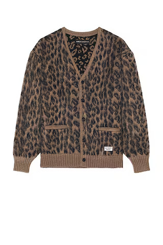Leopard Heavy Mohair Cardigan | FWRD 