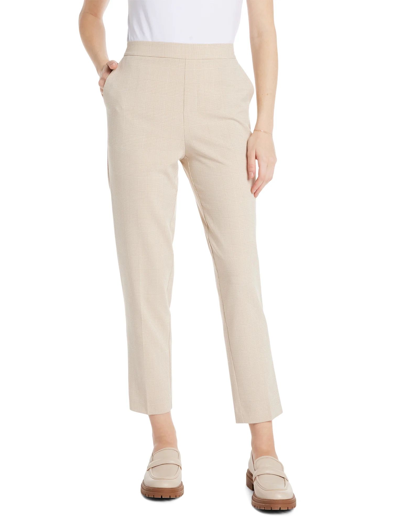 Time and Tru Women's Tapered Pull On Pants, 27" Inseam, Sizes XS-XXXL | Walmart (US)