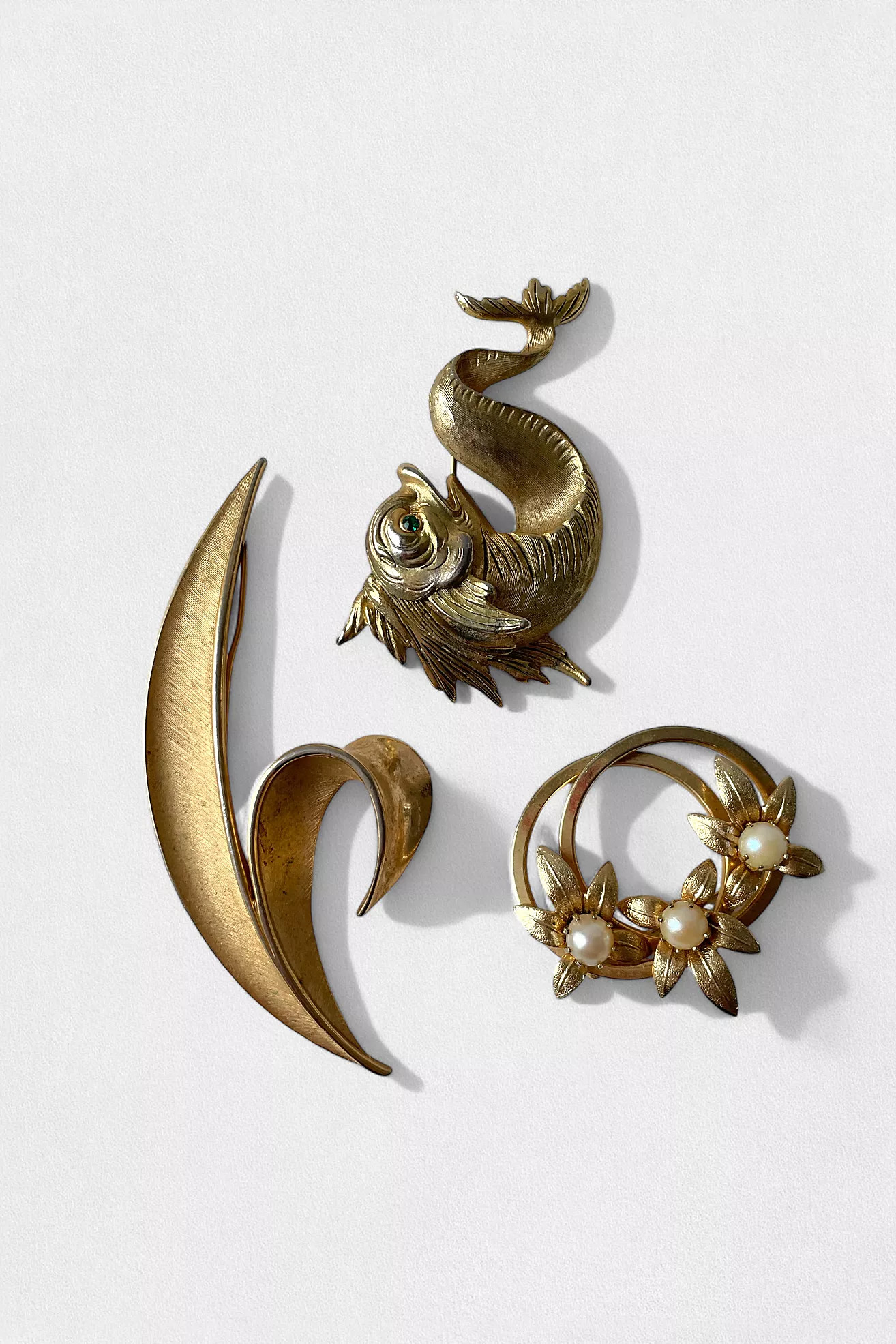 60s Napier Fish Crown Trifari Signed Brooch Collection Selected by MARMALADE | Free People (Global - UK&FR Excluded)