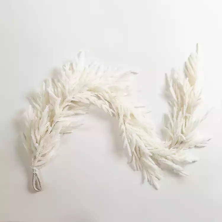 White Flocked Norfolk Pine Garland | Kirkland's Home