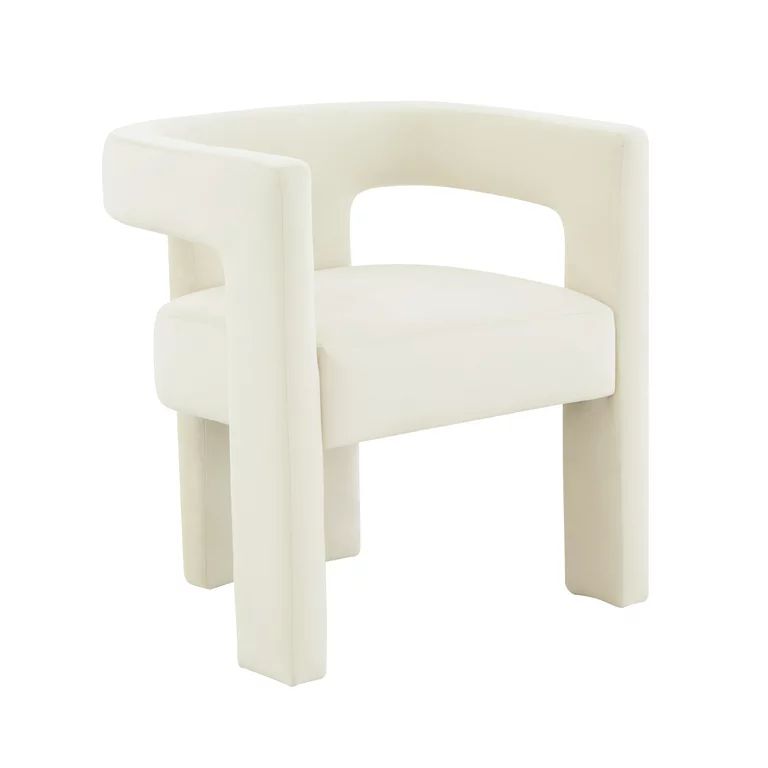 TOV Furniture Sloane Cream Velvet Accent Chair - Walmart.com | Walmart (US)
