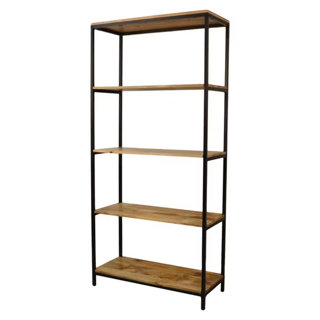 72" Flynn Tall Bookcase Natural/Black - Carolina Chair and Table | Target