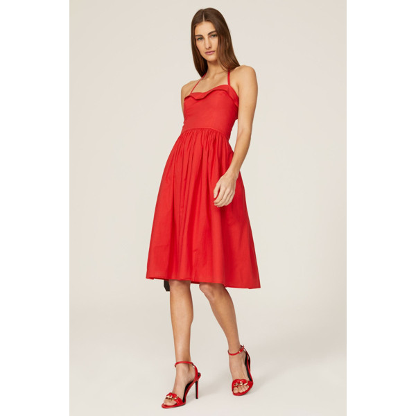 Esteban Cortazar Collective Red Midi Dress red | Rent the Runway