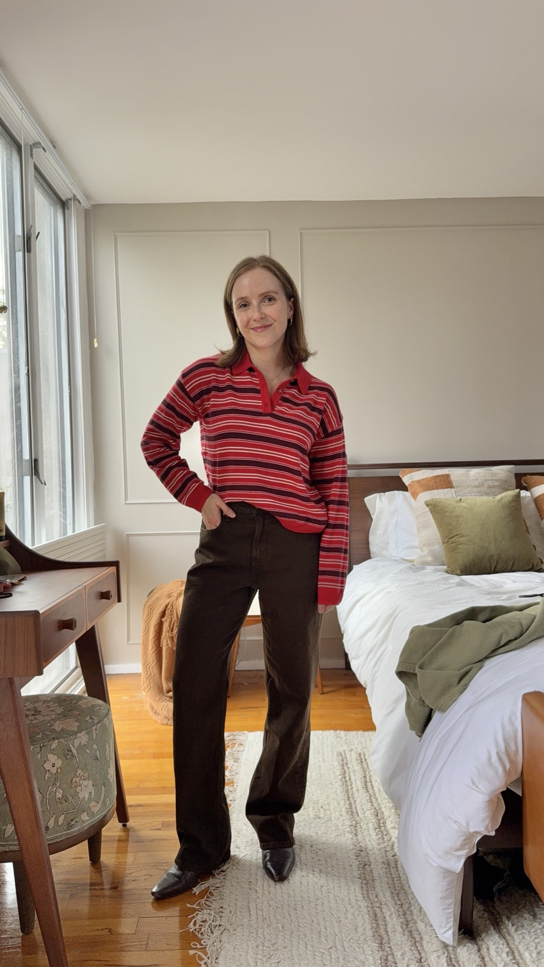 Gap stackable 30% off sale 
Xs rugby sweater 100% cotton and lightweight 
25 short 90s relaxed jeans Abercrombie brown 

Casual outfit, fall trends

#LTKootd #LTKSaleAlert #LTKPetite