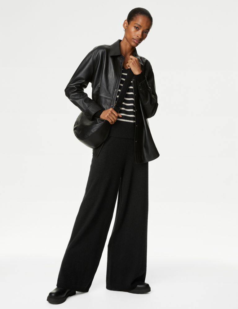 Pure Cashmere Wide Leg Trousers | Marks & Spencer (UK)
