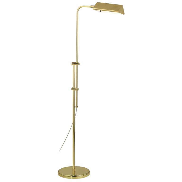 Regency Hill Modern Adjustable Pharmacy Floor Lamp 54" Tall Brass Adjustable Metal Head for Livin... | Walmart (US)