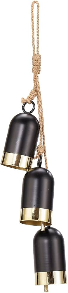 Christmas Door Bell Hanger,Set of 3 Cow Bell Hangers,Wall Hanging Black/Gold Bells Ornaments for ... | Amazon (US)