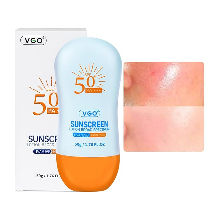 VGO Sunscreen for Face SPF 50+, Mineral Sunscreen with Zinc Oxide, Broad Spectrum Protection, No ... | Amazon (US)