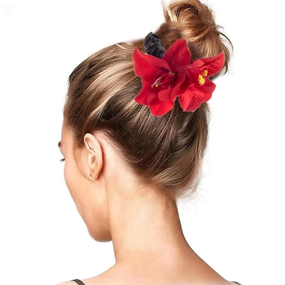 ZSPERKLA 6PCS Bohemian Flower Hairpin Artificial Hawaiian Orchid Flower Hair Clips for Women and ... | Amazon (UK)