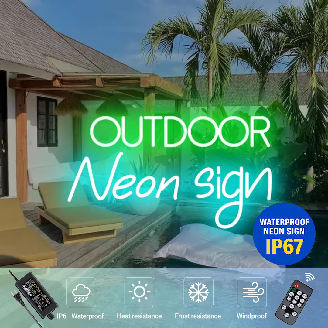 Large Waterproof Neon Sign,outdoor Neon Sign,custom Waterproof Neon Sign,custom Outdoor Led Sign,... | Etsy (US)