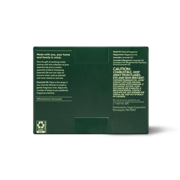 Essential Oils Gift Set - 3pk/0.5 fl oz - Everspring™ | Target