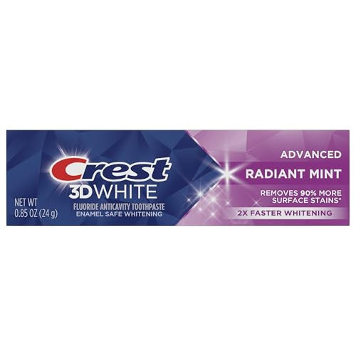 Crest 3D White Vivid Fluoride Anticavity Toothpaste - 0.85 oz - Radiant Mint | Amazon (US)