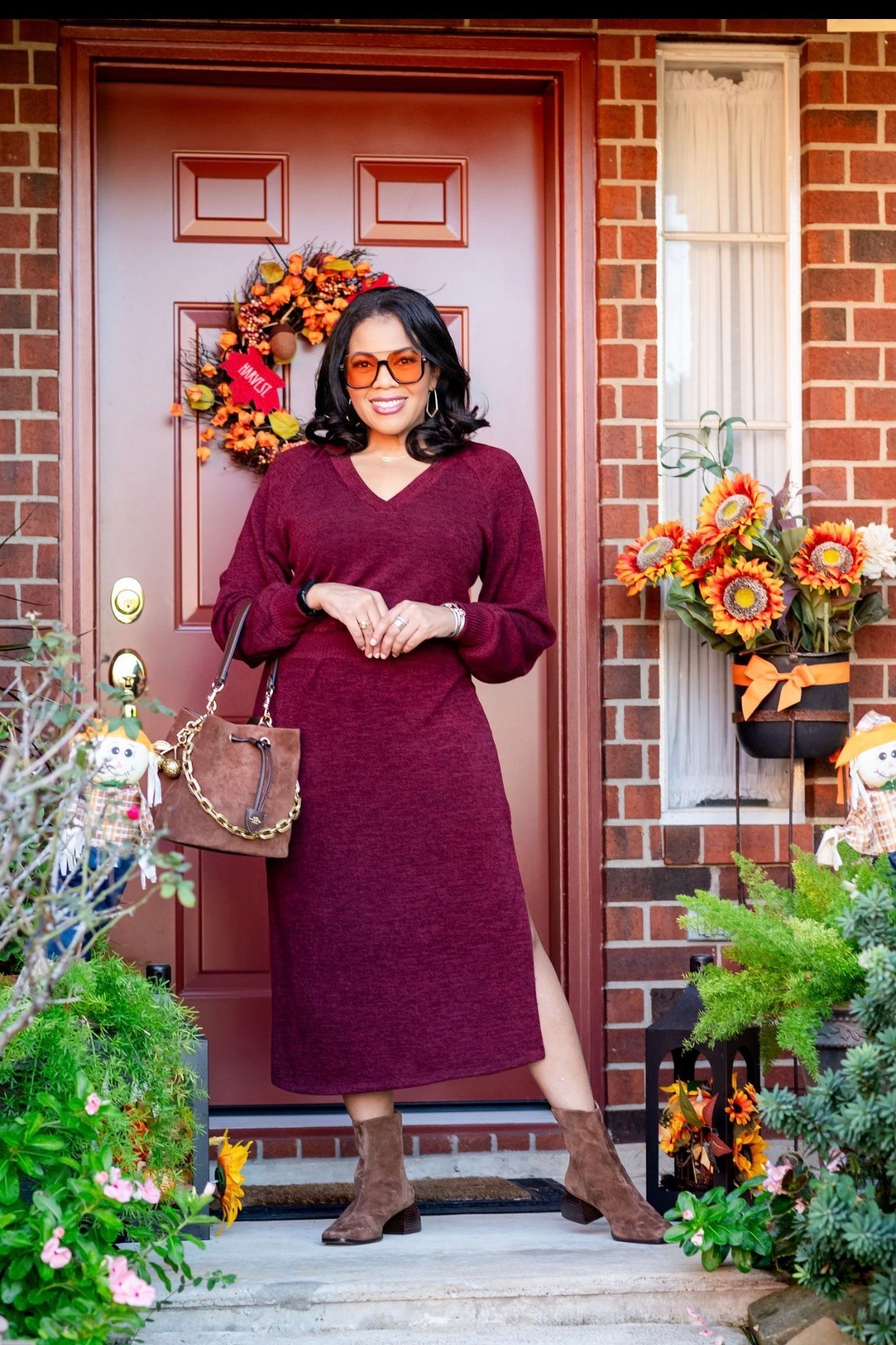 A deep rich colored sweater dress is a perfect choice for Galentines with the girls!

#LTKSeasonal #LTKValentine