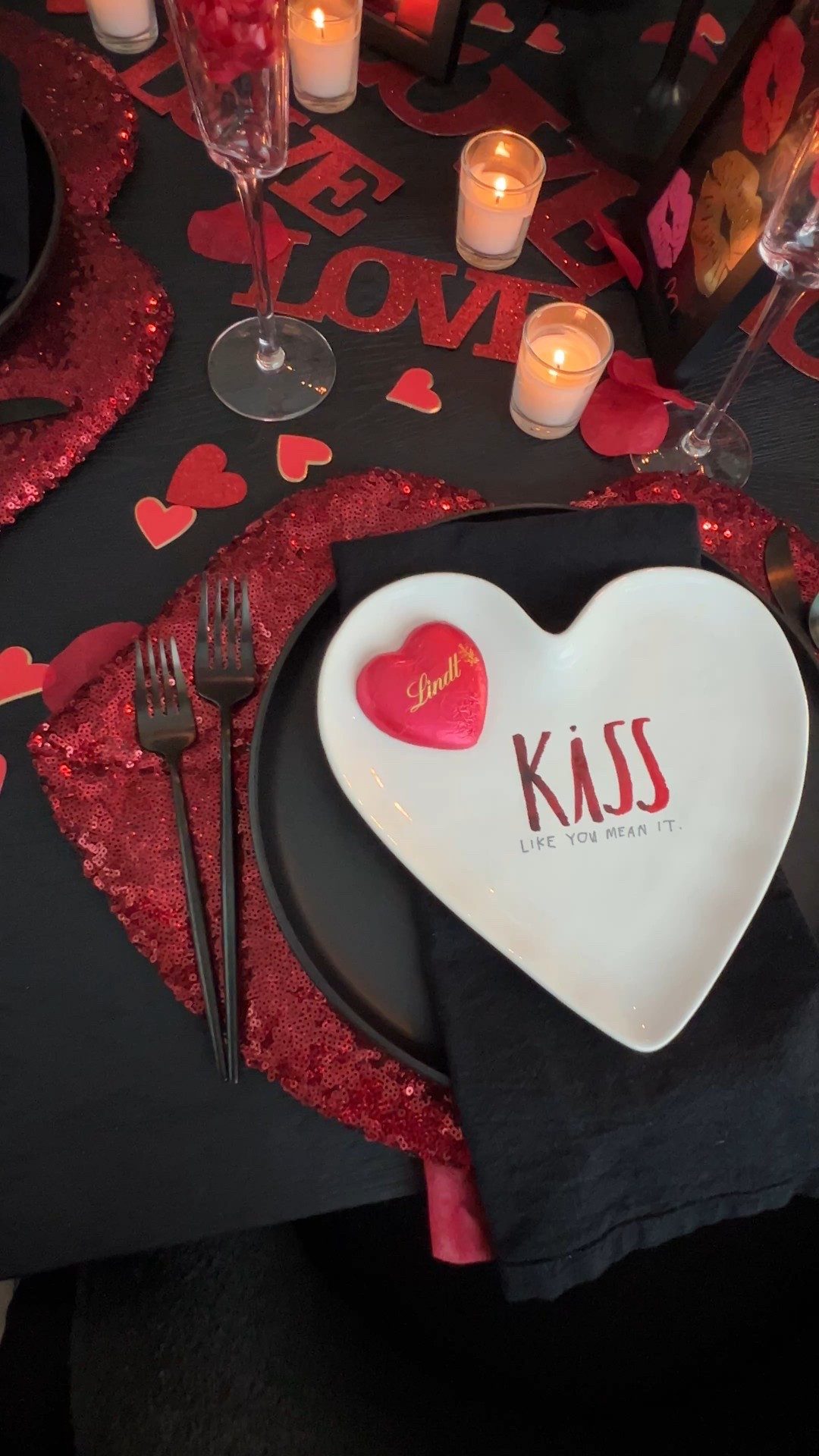 Valentine table for 2, date night table for two, heart plates

#LTKSeasonal #LTKHome