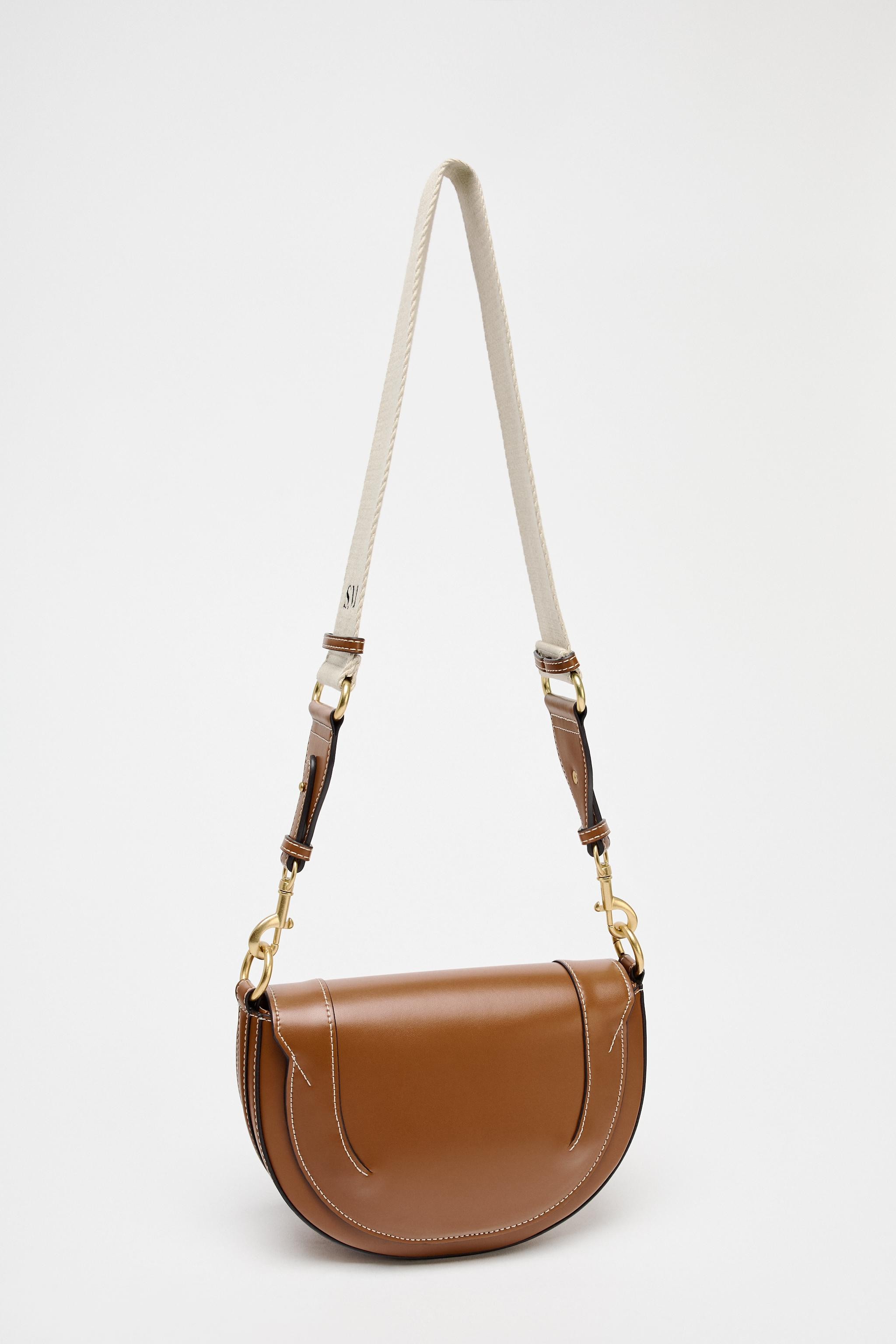 CONTRASTING TOPSTITCHING CROSSBODY BAG | Zara US