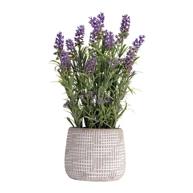 allen + roth 13-in Green and Purple Artificial Lavender Artificial Flower | Lowe's
