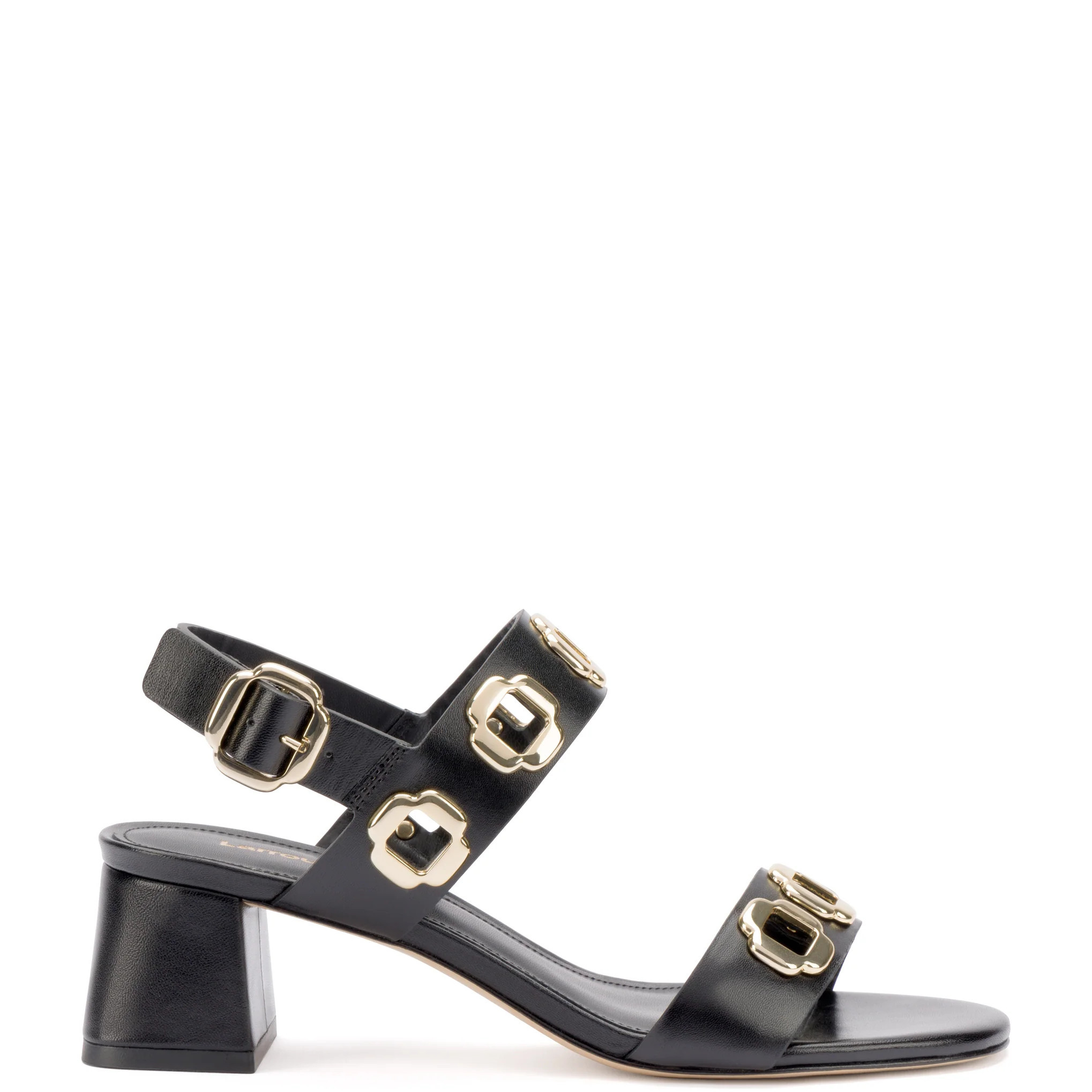 Milan Sandal In Black Leather | Larroude
